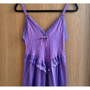 vtg featherbed purple slip dress
